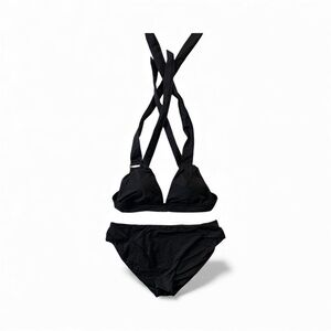 Trina Turk Black Bikini Set with Gold